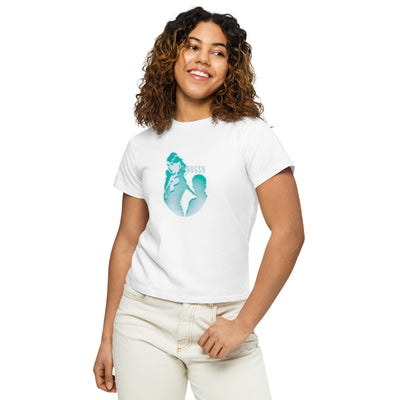 HARDCORE UNIVERSITY BOSSY Women’s high-waisted t-shirt